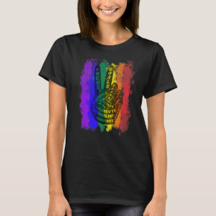 Camiseta Símbolo vitorioso de paz Treehugger Hippie Goa An
