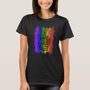 Camiseta Símbolo vitorioso de paz Treehugger Hippie Goa An