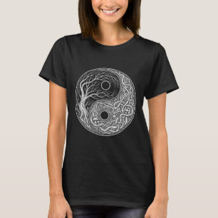 Camiseta Símbolo Yin Yang Árvore da Vida, Tai Chi, Qigong,
