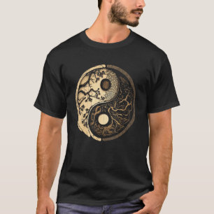 Camiseta Símbolo Yin Yang do Equilíbrio e Harmonia com Árvo