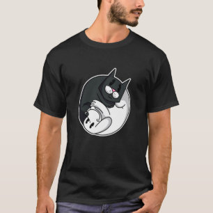 Camiseta Símbolo Yin Yang Gato Cachorro Animal Divertido Do