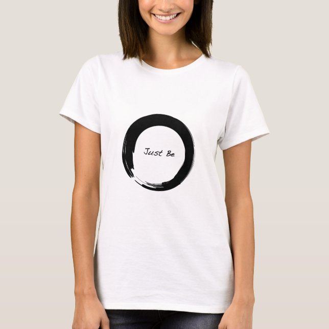 Camiseta Símbolo Zen com "Simplesmente Seja" (Frente)