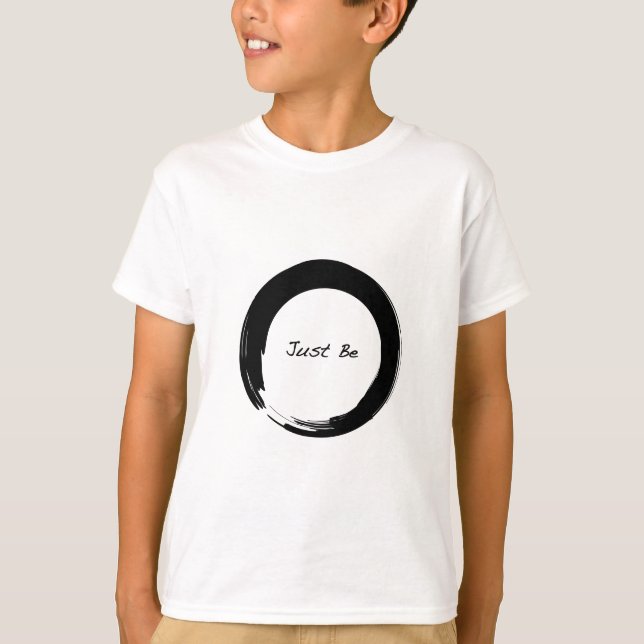 Camiseta Símbolo Zen com "Simplesmente Seja" (Frente)