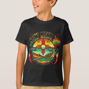 Camiseta Símbolo Zia do Novo México, Roadrunner e Pimenta