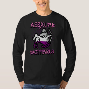 Camiseta Símbolo Zodiac Asexual Sagitário Horoscópio de Ani