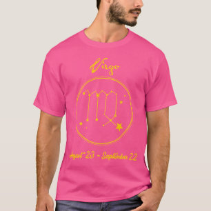 Camiseta Símbolo Zodiac Astronomia de Constelação de Virgem