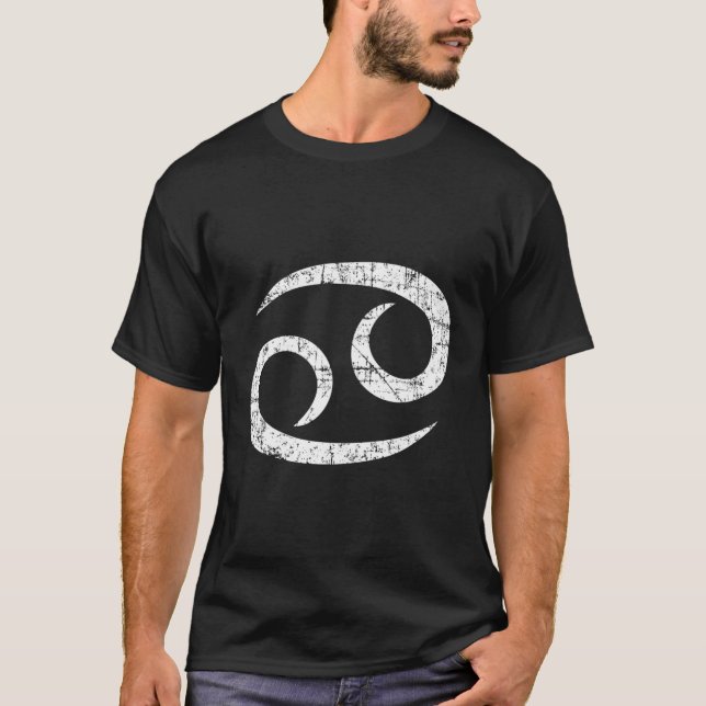 Camiseta Símbolo Zodiac Cancer Branco (Frente)