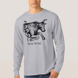 Camiseta Símbolo Zodiac do Renascimento Medieval Taurus Bul
