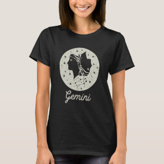 Camiseta Símbolo Zodiac Gemini Gráfico de Aniversário para