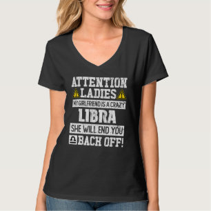 Camiseta Símbolo Zodiac - Namorada Gráfico Libra