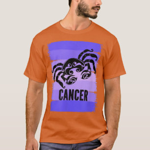 Camiseta Símbolo Zodiac Roxo Símbolo Cancer Sinal de Estrel