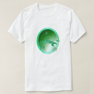 Camiseta Símbolo Zodíaco Design de Escorpião Verde