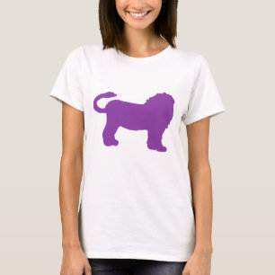 Camiseta Símbolo Zodíaco do Leão Roxo para Presente de Astr