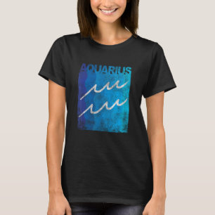 Camiseta Símbolo Zodíaco Símbolo Aquário Mens ou Mulheres