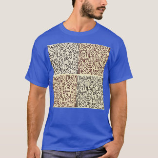 Camiseta Símbolos abstrato árabes Phoenicismo Yemenit Musna
