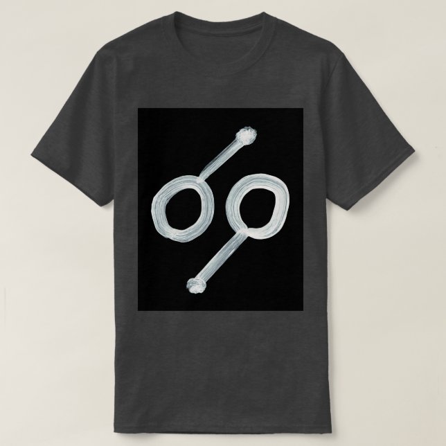 Camiseta Símbolos Alquímicos Dia Noite Invertido (Frente do Design)