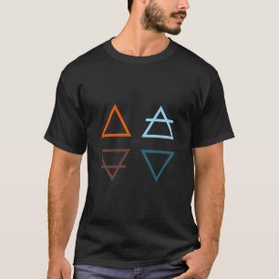 Camiseta Símbolos alquímicos dos Quatro Elementos