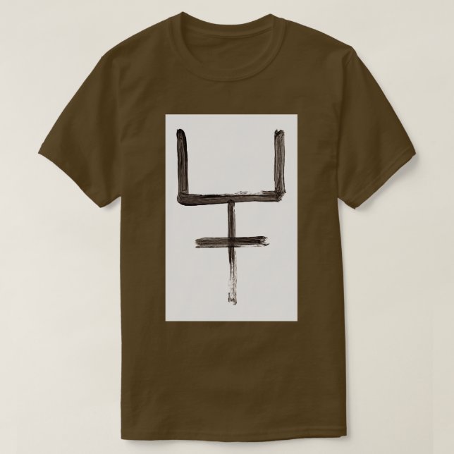 Camiseta Símbolos Alquímicos Potássio Dois (Frente do Design)