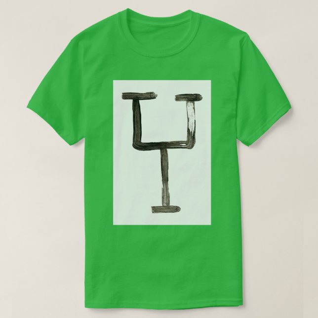 Camiseta Símbolos Alquímicos Potássio Três (Frente do Design)