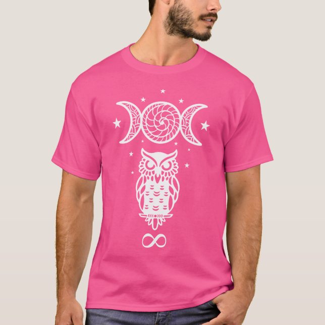 Camiseta Símbolos De Arte Pagan Da Deusa Da Lua Hekate (Frente)