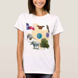 Camiseta Símbolos de estado de Texas