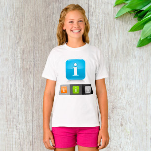 Camiseta Símbolos de Informação Modernos e Lustrosos