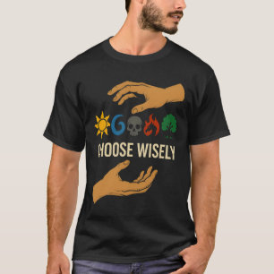 Camiseta Símbolos de Mana Coletando Magia - Escolha Sabiame