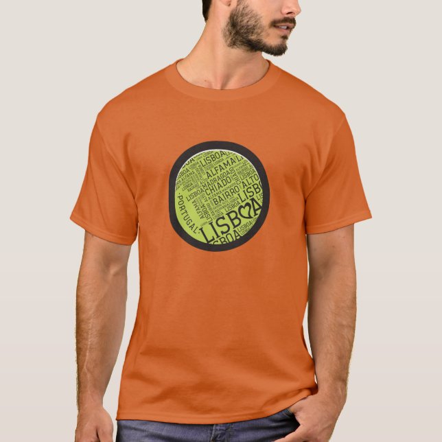Camiseta Símbolos de Portugal - Lisboa Lisboa (Frente)
