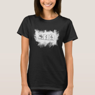 Camiseta Símbolos de Química do Chalk de Escala Escalada e