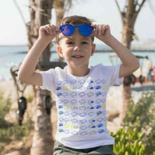 Camiseta símbolos de tempo simples