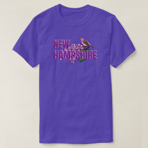 Camiseta Símbolos do Estado de New Hampshire - Tentilhão Ro