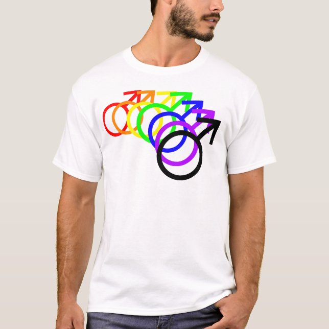 Camiseta Símbolos do Rainbow Male (Frente)
