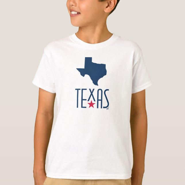 Camiseta Símbolos do Texas, Texas, marinho azul (Frente)