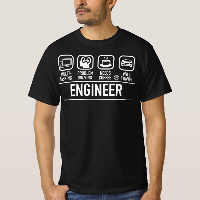 Camiseta Símbolos engenheiros - Presente de Engenharia Engr (Frente)