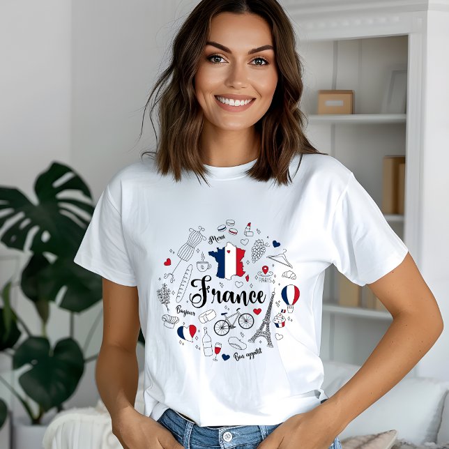 Camiseta Símbolos Franceses (Criador carregado)