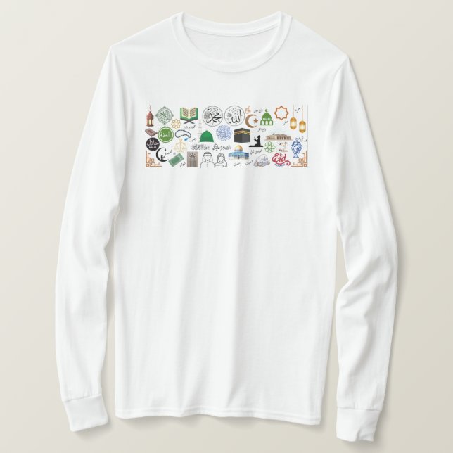 Camiseta Símbolos Islâmicos (Frente do Design)