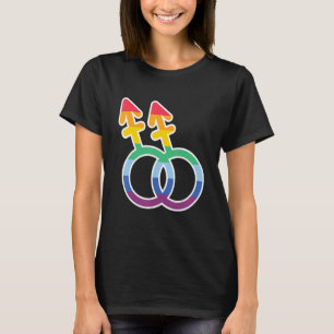 Camiseta Símbolos Lgbtq Direitos Gay Orgulho Orgulho Rainbo