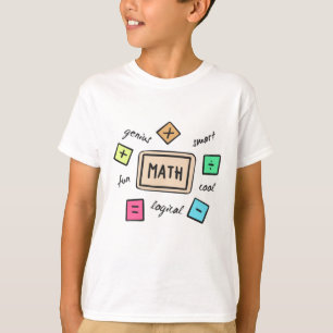 Camiseta Símbolos matemáticos para estudantes e pais