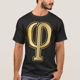 Camiseta Símbolos Matemáticos Ratio Dourado Phi Math Fan Mo