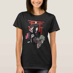 Camiseta Símbolos Tradicionais Do Japão Com Tor Kimono Japo