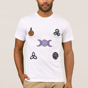 Camiseta Símbolos Wiccan e Pagan
