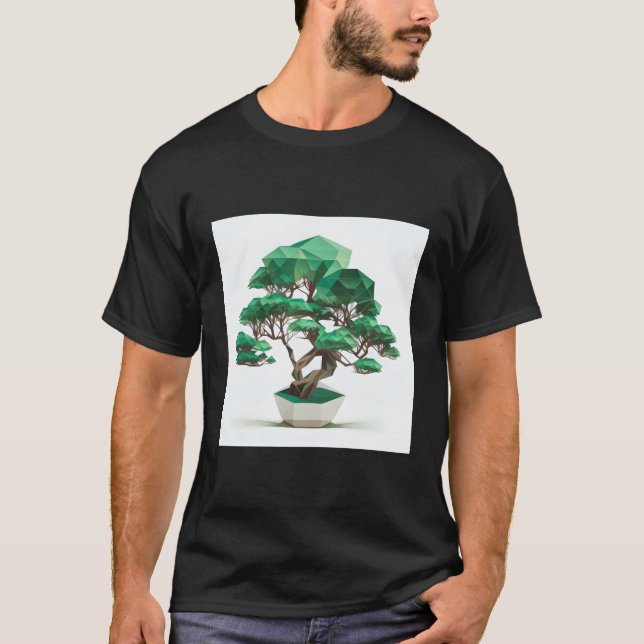 Camiseta Simetria Descoberta Geométrica De Bonsai (Frente)