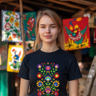Camiseta Simétrico Folk Wycinanki
