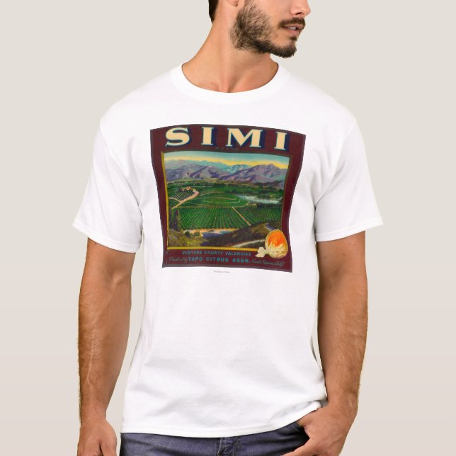 Camiseta Simi LabelSanta alaranjado Susana, CA (Frente)