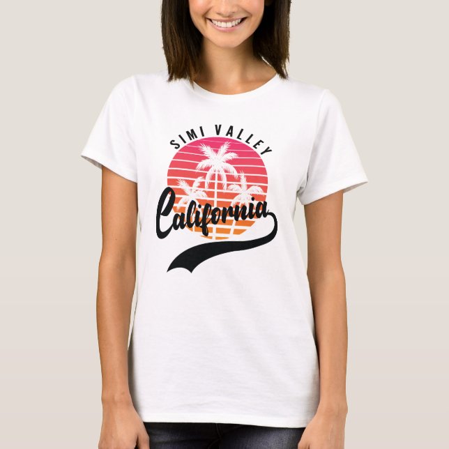 Camiseta Simi Valley, Retro Sunset-Shirt (Frente)