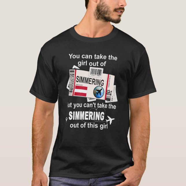 Camiseta Simmering Boarding Pass Simmering Girl Simmering (Frente)