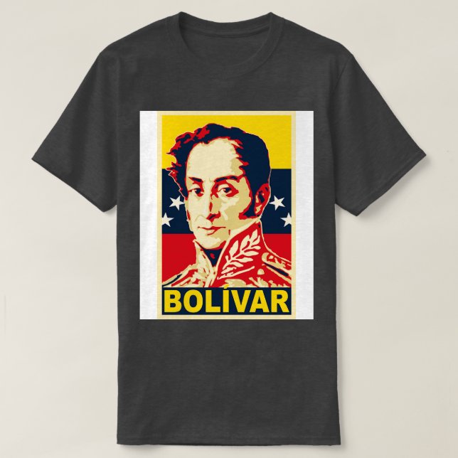Camiseta Simon Bolivar Poster (Frente do Design)