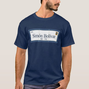 Camiseta Simon Bolivar, sinal de rua, sucre, Bolívia