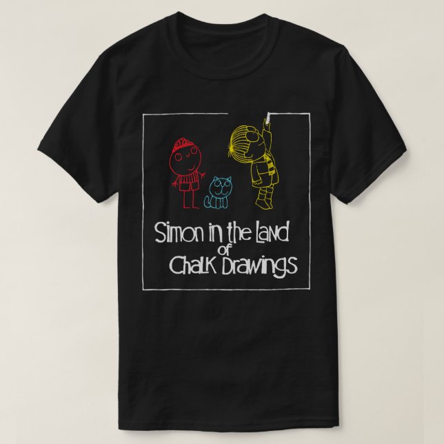 Camiseta Simon e a Terra dos Desenhos de Chalk (Frente do Design)