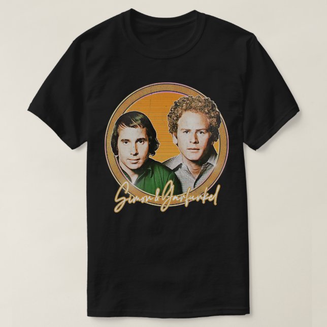 Camiseta Simon Garfunkel Estilo Retro Ventilador Design 1 (Frente do Design)